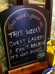This weeks Guest Lager