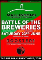 Battle of the breweries, mallinsons vs roosters